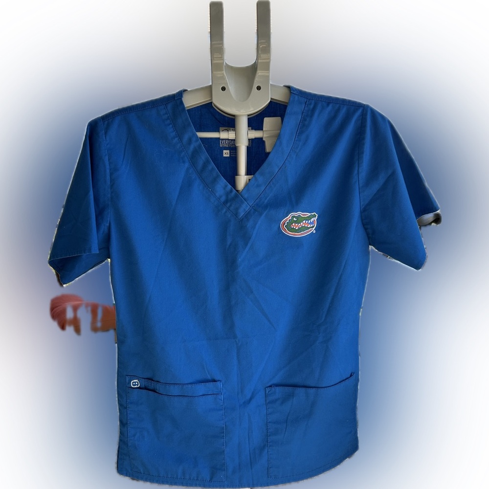 Go Gators WonderWink Blue Stretch scrubs XS